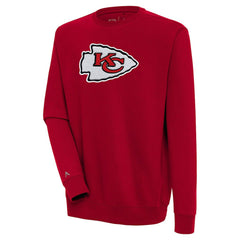 Kansas City Chiefs Antigua Victory Crewneck Pullover Sweatshirt - Red - NFL