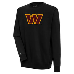 Washington Commanders Antigua Victory Crewneck Pullover Sweatshirt - Black - NFL