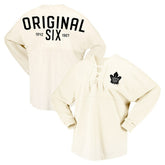 Toronto Maple Leafs Fanatics Women's Original Six Lace-Up Spirit Jersey Long Sleeve T-Shirt - Cream | Fanatics on sale