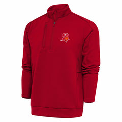 Tampa Bay Buccaneers Adult Throwback Logo Generation Quarter-Zip Pullover Top - Red - NFL