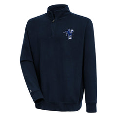 Indianapolis Colts Adult Throwback Logo Victory Quarter-Zip Pullover Top - Navy - NFL