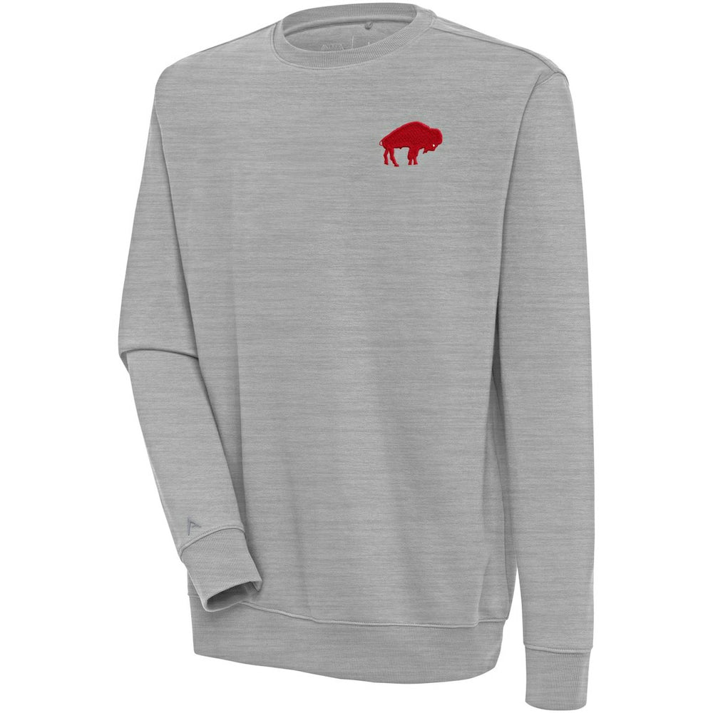 Buffalo Bills Adult Throwback Logo Victory Pullover Sweatshirt - Heather Gray - NFL
