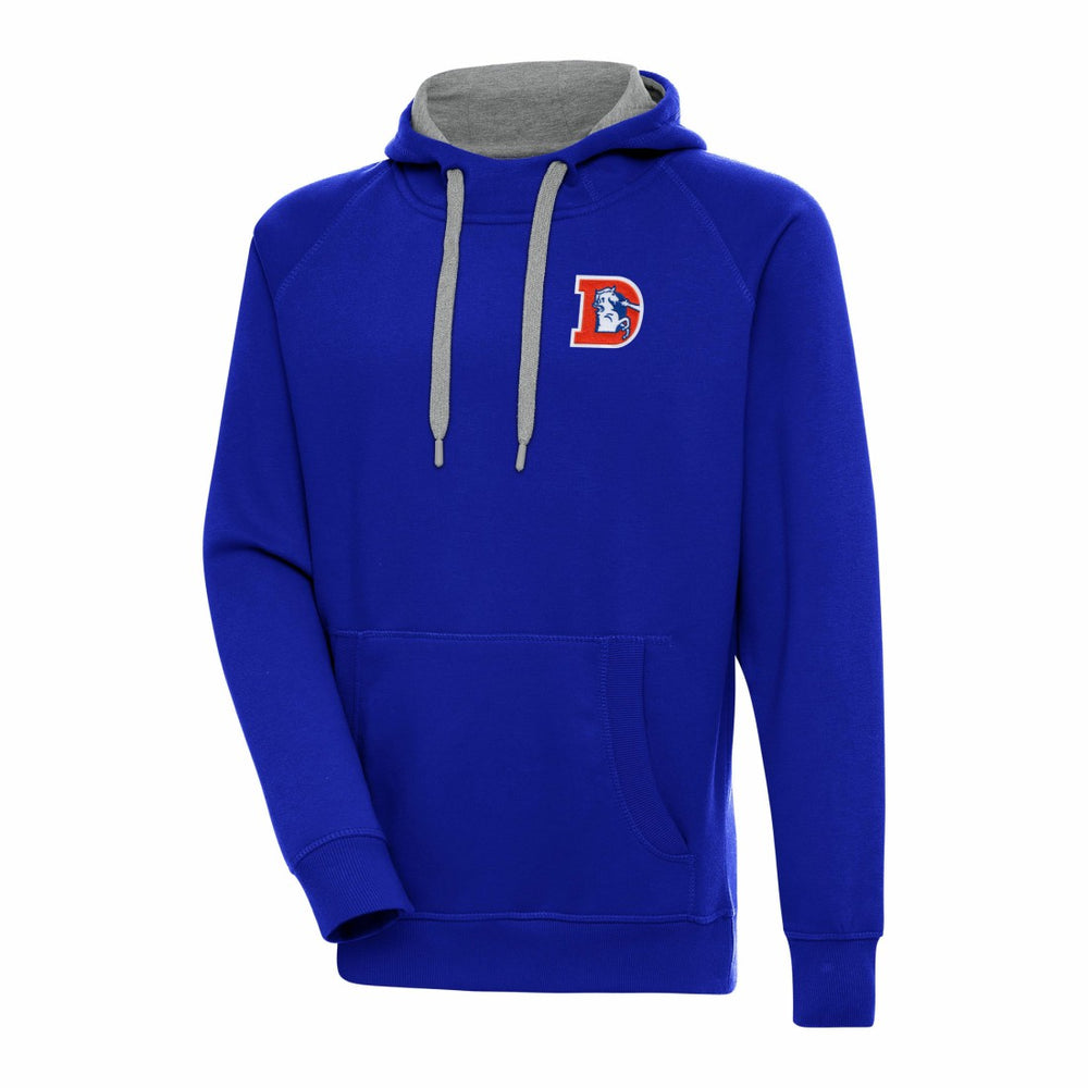 Denver Broncos Adult Throwback Logo Victory Pullover Hoodie - Royal - NFL