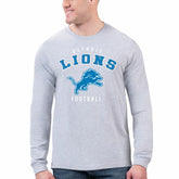 Detroit Lions Starter Logo Graphic Long Sleeve T-Shirt - Gray - NFL