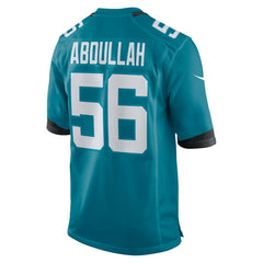 Yasir Abdullah Jacksonville Jaguars Team Game Jersey - Teal - Nike