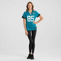 Brenton Strange Jacksonville Jaguars Women's Team Game Jersey - Teal - Nike