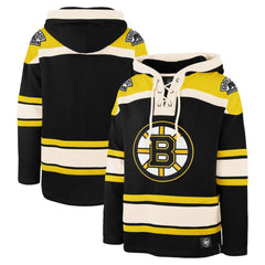 Boston Bruins '47 Big & Tall Superior Lacer Pullover Hoodie - Black | 47 brand discount