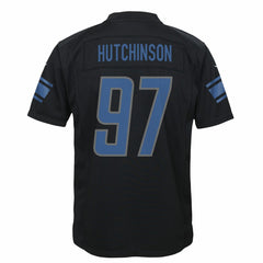 Aidan Hutchinson Detroit Lions Youth Game Jersey - Black - Nike