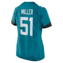 Ventrell Miller Jacksonville Jaguars Women's Game Jersey - Teal - Nike