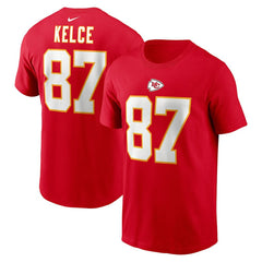 Travis Kelce Kansas City Chiefs Player Name & Number T-Shirt - Red - Nike