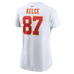 Travis Kelce Kansas City Chiefs Women's Player Name & Number T-Shirt - White - Nike