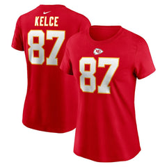 Travis Kelce Kansas City Chiefs Women's Player Name & Number T-Shirt - Red - Nike