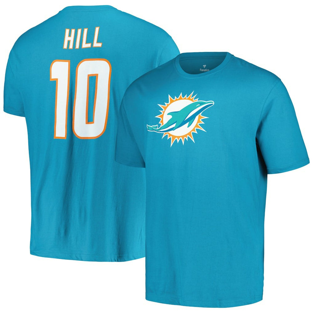 Tyreek Hill Miami Dolphins Big & Tall Player Name & Number T-Shirt - Aqua - Fanatics