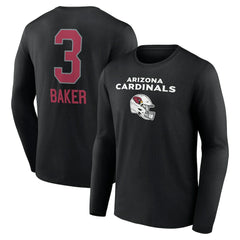 Budda Baker Arizona Cardinals Team Wordmark Player Name & Number Long Sleeve T-Shirt - Black - NFL