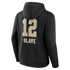 Chris Olave New Orleans Saints Team Wordmark Player Name & Number Pullover Hoodie - Black - NFL