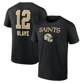 Chris Olave New Orleans Saints Team Wordmark Player Name & Number T-Shirt - Black - NFL