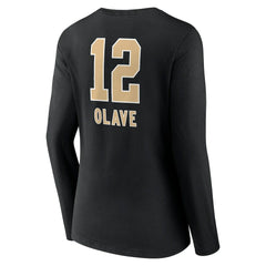 Chris Olave New Orleans Saints Women's Team Wordmark Player Name & Number Long Sleeve V-Neck T-Shirt - Black - NFL