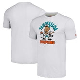 Tua Tagovailoa Miami Dolphins Homage Unisex Caricature Player Tri-Blend T-Shirt - Ash - NFL