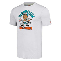 Tua Tagovailoa Miami Dolphins Homage Unisex Caricature Player Tri-Blend T-Shirt - Ash - NFL