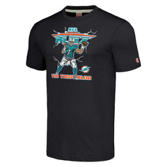 Tua Tagovailoa Miami Dolphins Homage Unisex NFL Blitz Player Tri-Blend T-Shirt - Heathered Heather Black - NFL
