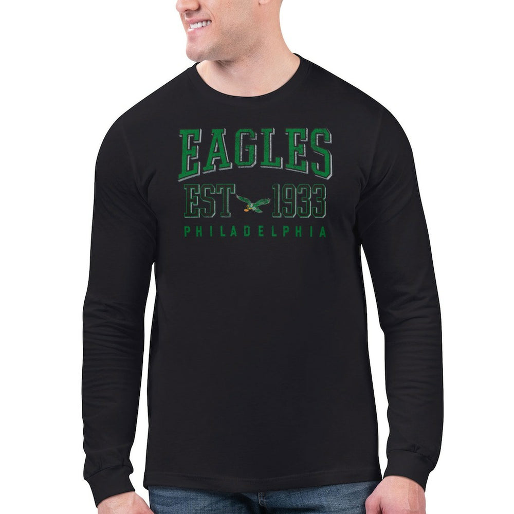 Philadelphia Eagles Starter Retro Long Sleeve T-Shirt - Black - NFL