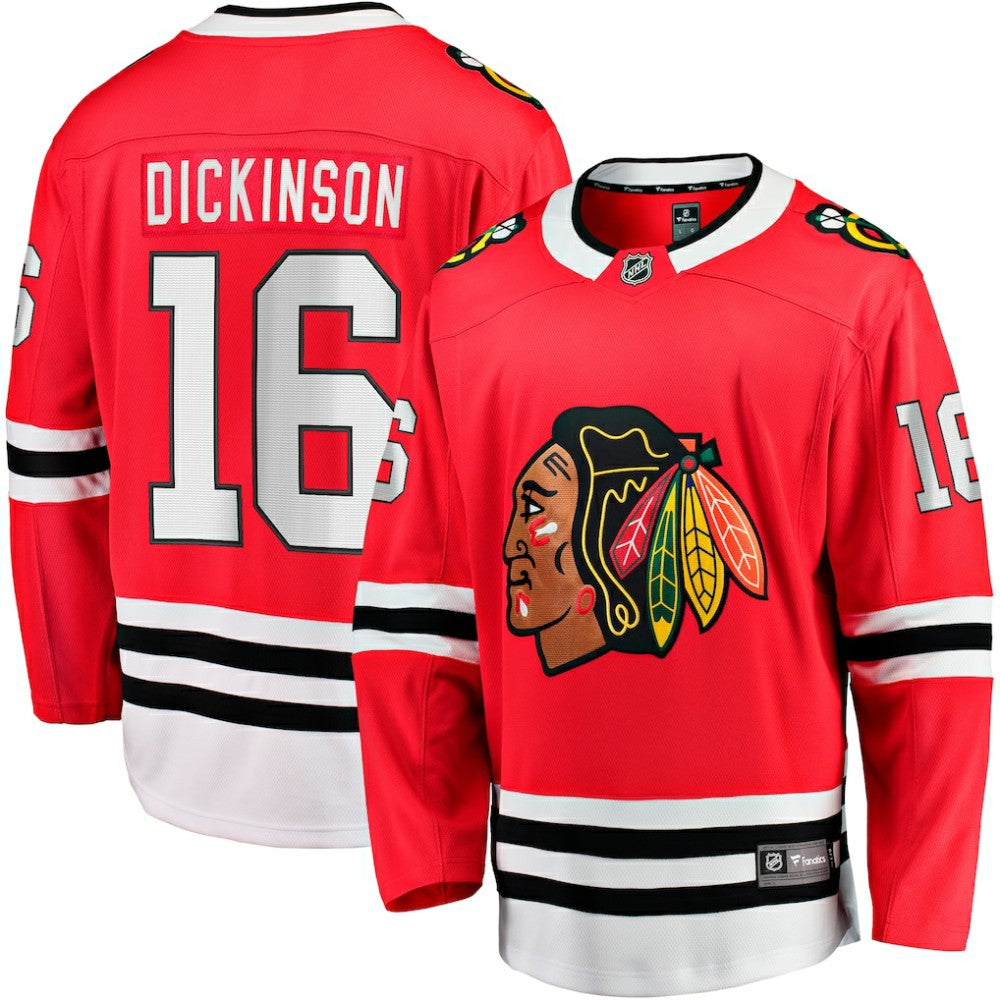 Jason Dickinson Chicago Blackhawks Fanatics Home Breakaway Jersey - Red | Fanatics Lifestyle