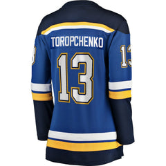Alexey Toropchenko St. Louis Blues Fanatics Women's Home Breakaway Player Jersey - Blue | Fanatics Clearance