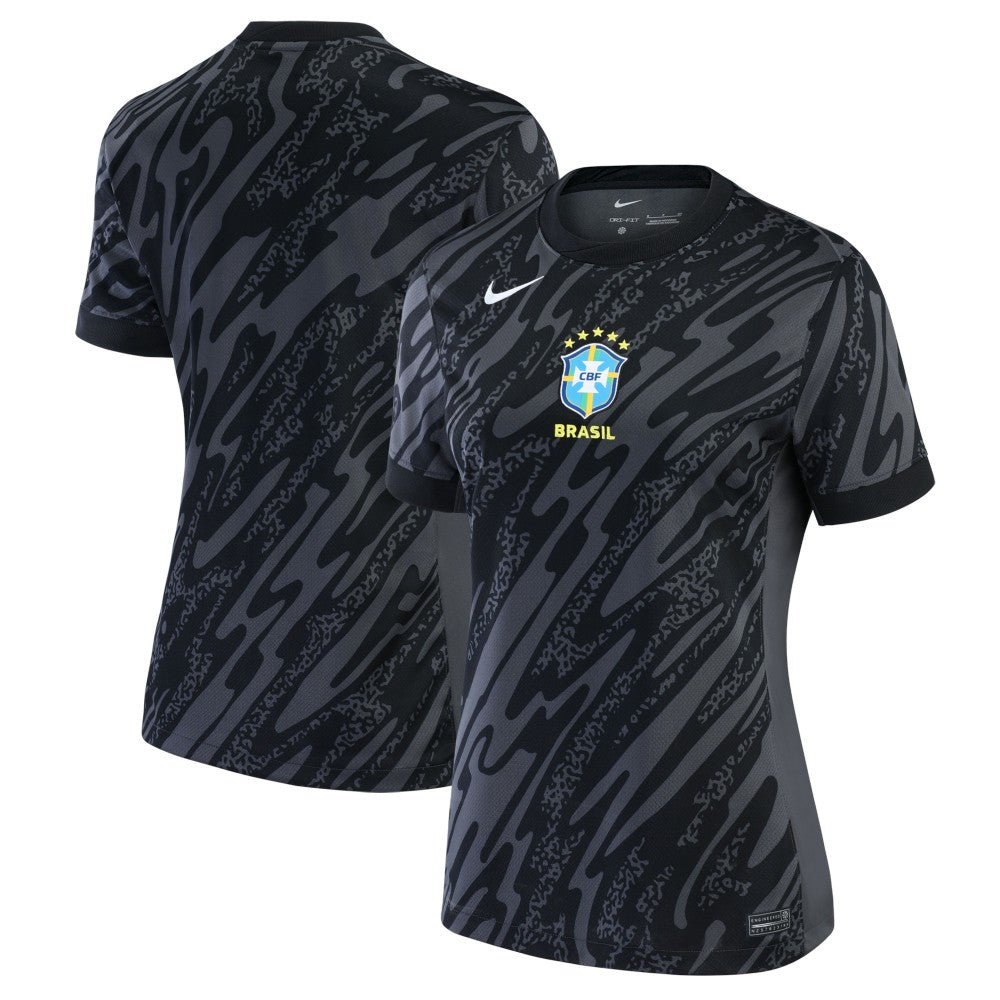 Nike - Brazil National Team Women's 2024 Goalkeeper Replica Stadium Jersey - Anthracite
