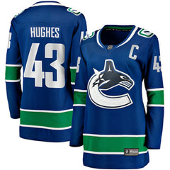 Quinn Hughes Vancouver Canucks Fanatics Women's Home Breakaway Player Jersey - Blue | Fanatics on sale