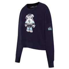 Seattle Kraken Pro Standard Women's Mascot Crewneck Pullover Sweatshirt - Deep Sea Blue | NHL sale