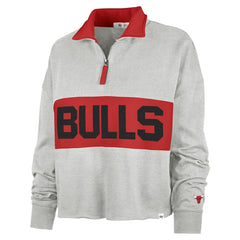 47 brand Chicago Bulls '47 Women's Breakthrough Remi Quarter-Zip Jacket Heather Gray