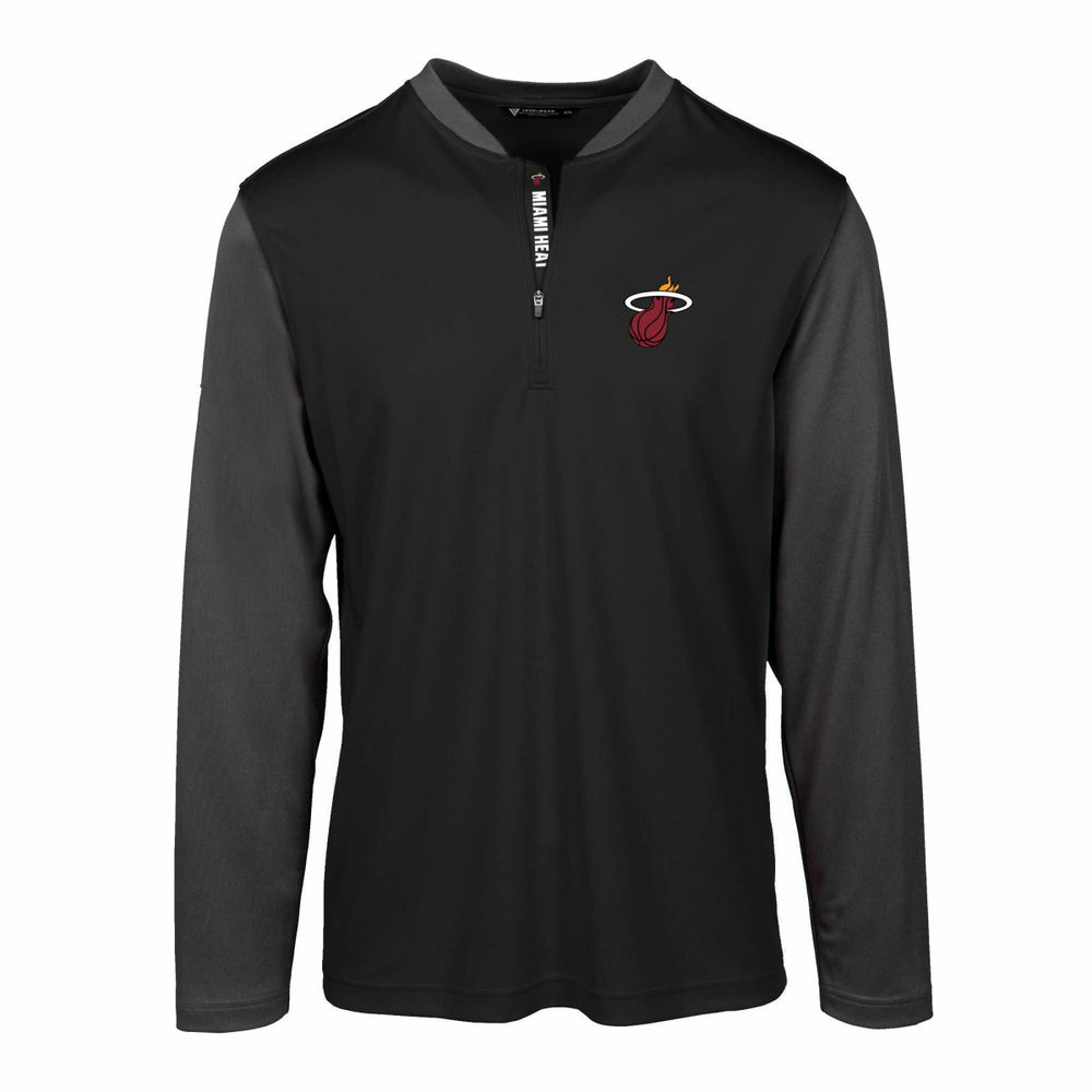 Miami Heat Levelwear Spector Insignia Core Quarter-Zip Pullover Top Black