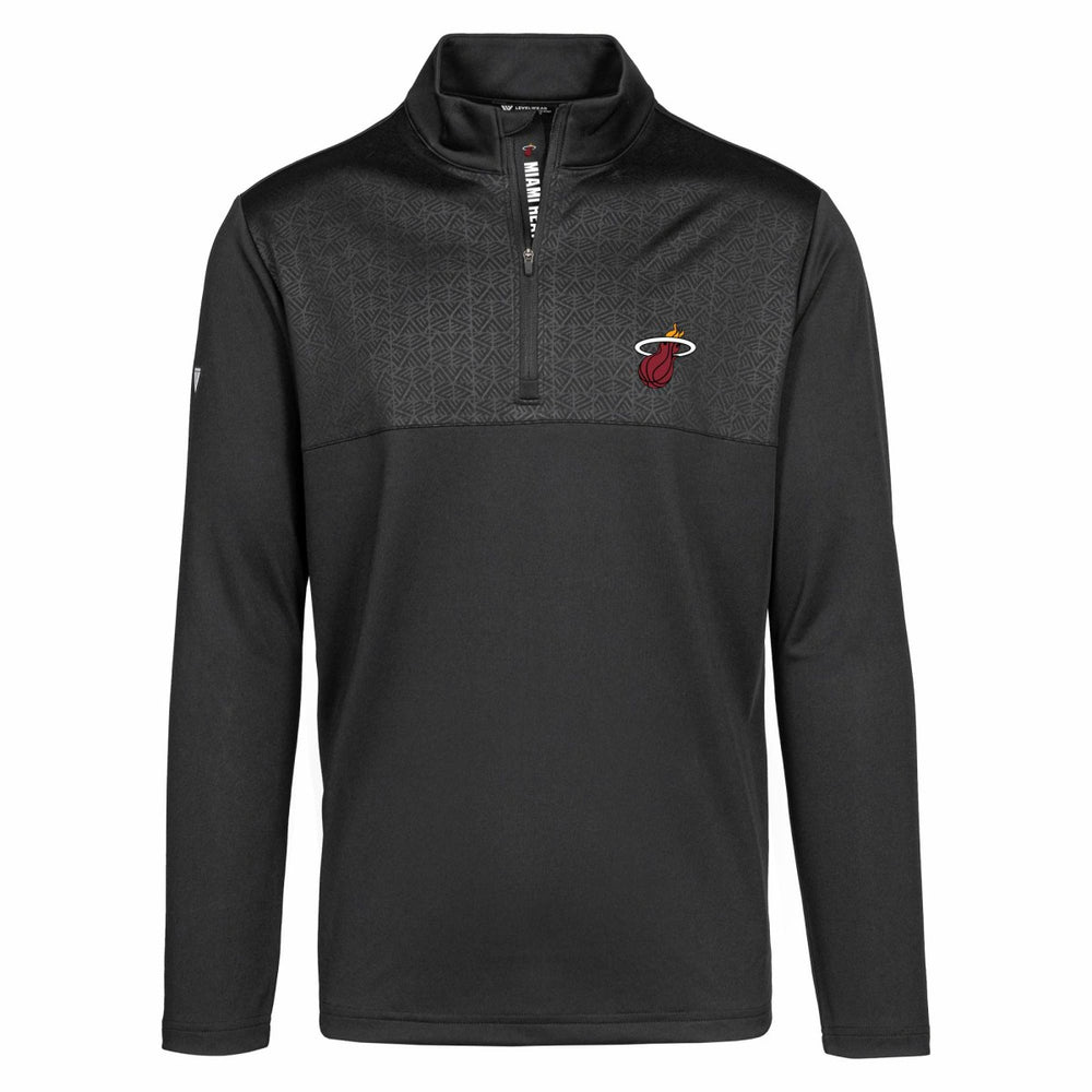 Miami Heat Levelwear Truth Insignia Core Quarter-Zip Pullover Top Black