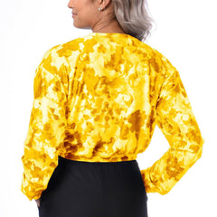 Pittsburgh Steelers Certo Women's Cropped Long Sleeve T-Shirt - Gold - NFL