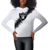 Las Vegas Raiders Certo Women's Rundown Lightweight Pullover Hoodie - White - NFL