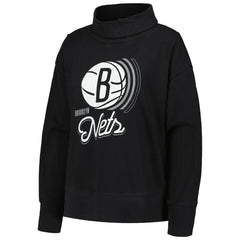 Brooklyn Nets Levelwear Women's Sunset Pullover Sweatshirt Black