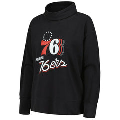 Philadelphia 76ers Levelwear Women's Sunset Pullover Sweatshirt Black