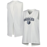 Memphis Grizzlies Levelwear Women's Paisley Peekaboo Tank Top White