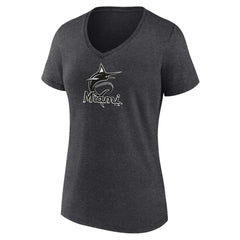 Miami Marlins Women's Personalized Monochrome Name & Number V-Neck T-Shirt Outlet