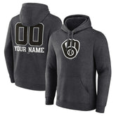 Milwaukee Brewers Personalized Monochrome Name & Number Pullover Hoodie Sale
