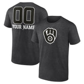 Milwaukee Brewers Personalized Monochrome Name & Number T-Shirt for sale