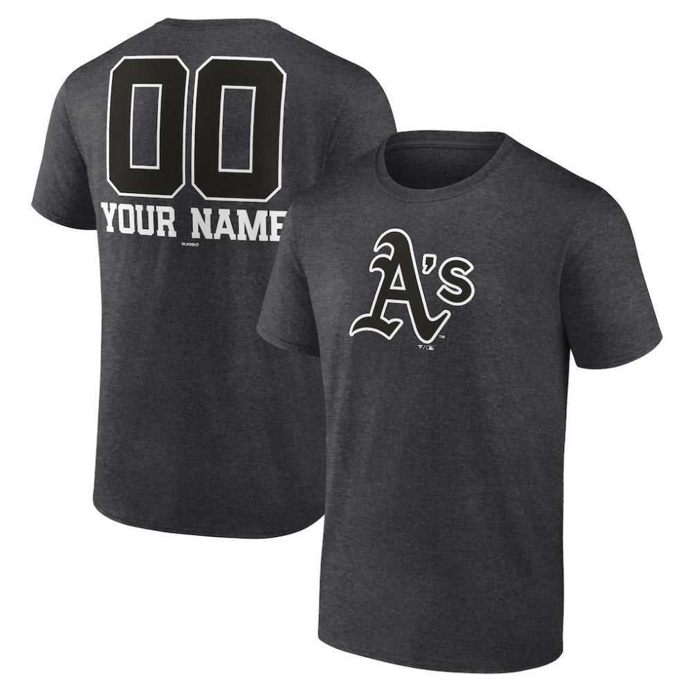 Athletics Personalized Monochrome Name & Number T-Shirt for sale