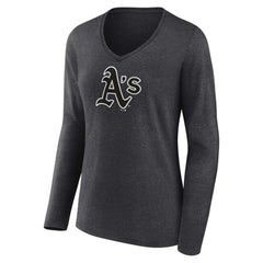 Athletics Women's Personalized Monochrome Name & Number Long Sleeve V-Neck T-Shirt Outlet