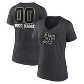 Athletics Women's Personalized Monochrome Name & Number V-Neck T-Shirt Discount