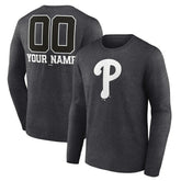 Philadelphia Phillies Personalized Monochrome Name & Number Long Sleeve T-Shirt Online