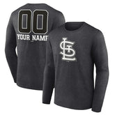 St. Louis Cardinals Personalized Monochrome Name & Number Long Sleeve T-Shirt for sale