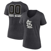 St. Louis Cardinals Women's Personalized Monochrome Name & Number V-Neck T-Shirt Outlet