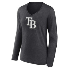 Tampa Bay Rays Women's Personalized Monochrome Name & Number Long Sleeve V-Neck T-Shirt Online