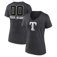 Texas Rangers Women's Personalized Monochrome Name & Number V-Neck T-Shirt Outlet
