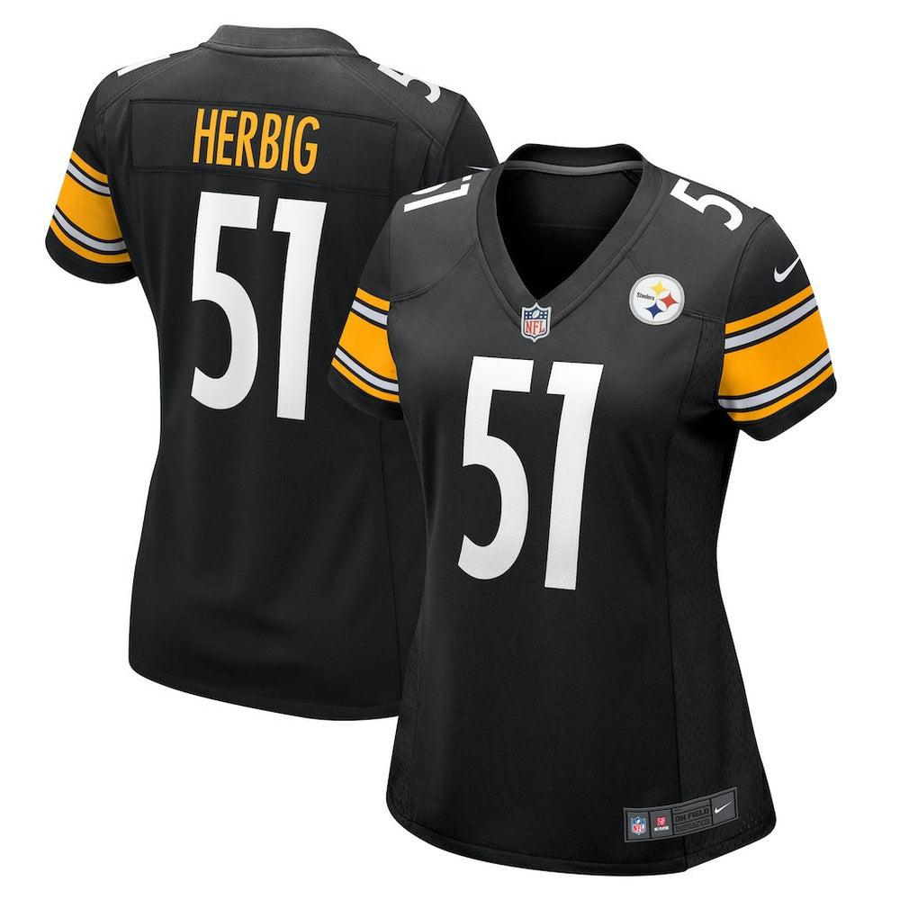 Nick Herbig Pittsburgh Steelers Women's Game Jersey - Black - Nike